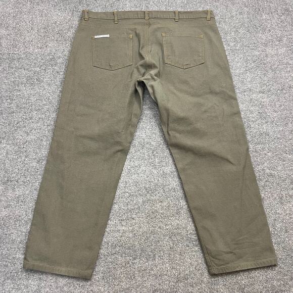 Tom James Blue Delta Pants Men's 40x26 Olive Green Straight Leg